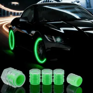 20 Pcs Glow in the Dark Tire Valve Caps, Fluorescent Valve Stem Caps, Universal Decoration for Vehicle, Car, Suv, Bicycle, Motorcycle, Truck, Blue