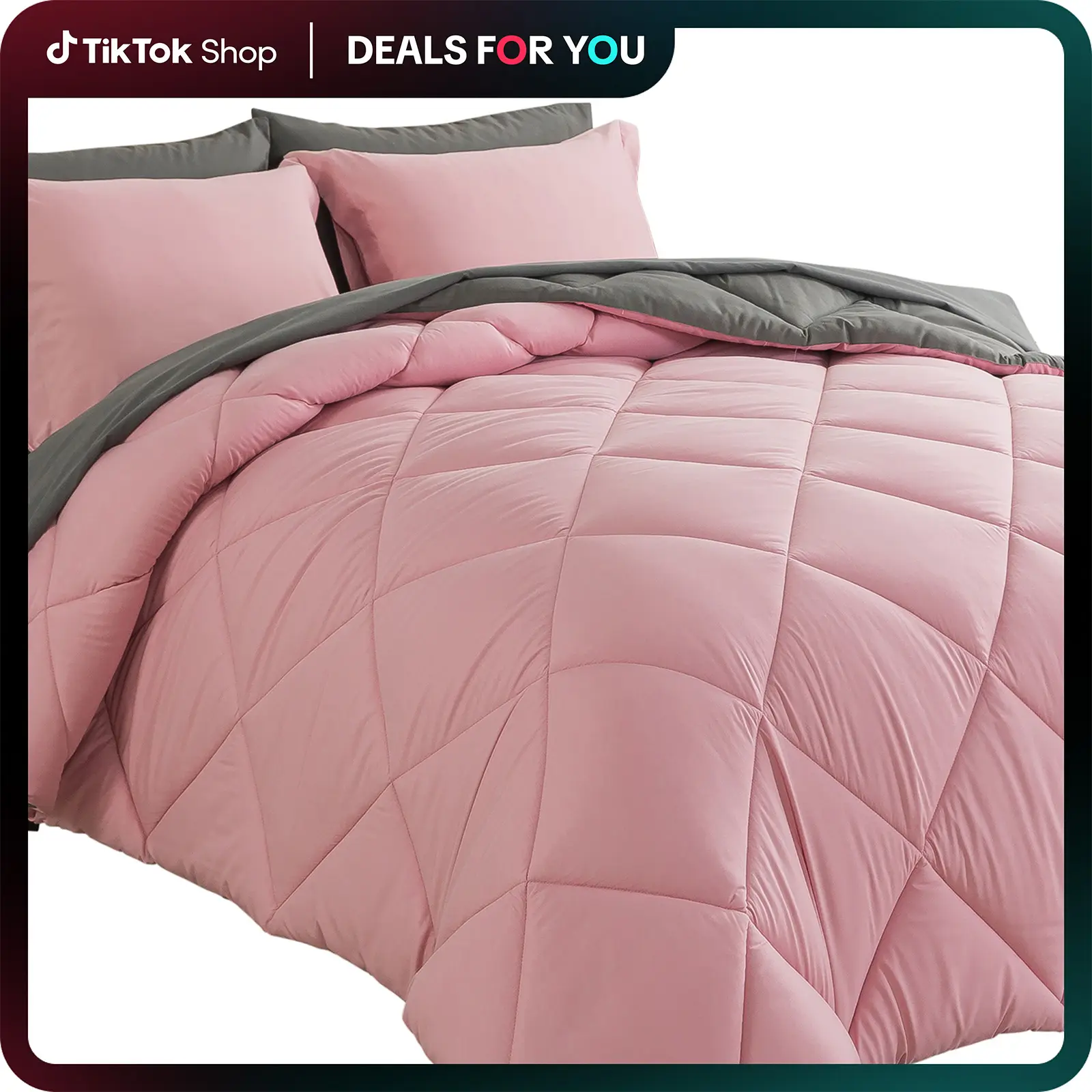 Cosybay 7-Piece Luxurious Comforter Set - Queen Size / King Size - Halloween pumpkin comforter set - Reversible Christmas duvet- Breathable & Lightwei