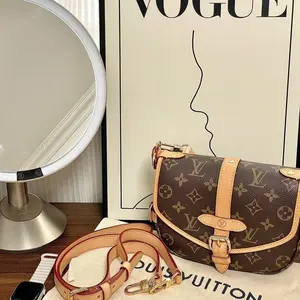Pre-owned Louis Vuitton LV Saumur BB Handbag Classic Monogram Design with Leather Strap Elegant and Timeless Style