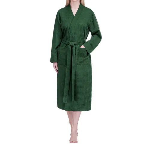 PAVILIA Women Waffle Knit Kimono Robe, Soft Cozy Breathable Lightweight Bathrobe with Side Pockets, Shower Spa House Long Robe for Women Everyday