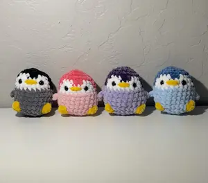 Handmade Mini Crochet Penguin Plushie