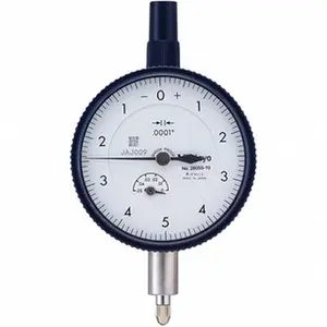 Mitutoyo Dial Drop Indicator: 0.05" Range, 0-5-0 Dial Reading, 0.0001" Graduation 0.01" per Revolution, Flat Back, 0.000100" Accuracy, Revolution Counter 2805AB-10