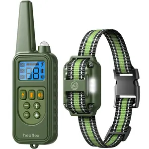 Green dog training electric shock collar,vibrating collar,trainer,electronic fence,pet collar Heaflex