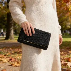 Classic Makeup Bag, Luxurious Satin Texture Cosmetic Pouch, Portable Large Capacity Organized Storage, Travel Essential Organizer