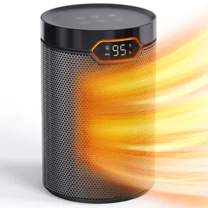 Portable Space Heater, Warming Heater, 1500w Ptc Ceramic Fast Heating, Adjustable Thermostat, 24-Hour Timer, Ideal for Home Office Dormitory