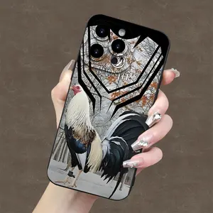 [TOP PiCKS]Liqiu Creative Rooster Pattern Soft Waterproof Angel Eye Case for iPhone Men Women Full Body Protection Non Slip Durable Silicone Cover