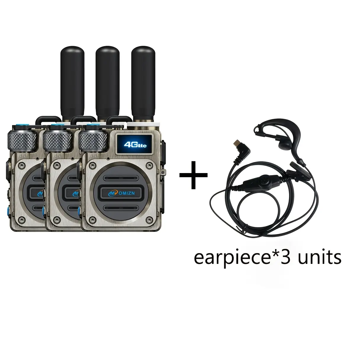 Long-Range Walkie-Talkie with Earpiece, Featuring Clear Loud Speaker, with SIM Card No Monthly Fee. Crystal Clear Sound Quality And Noise-Free Communication for Outdoor, Hiking