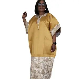 The Uzoma Boubou Collection in Mikado and Damask Fabric