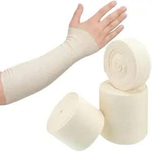 2025Readystock 5m Cotton Elastic Bandage for Arm Wrist Calf Thigh High Elasticity Tubular Compression Gauze for Running Sports Health Massage Fitness