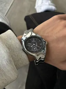 Men's Punk Style Oval Dial Analog Quartz Watch, Fashionable Stylish Watch, Fashion Watch for Party, Daily Clothing Decor, Trendy All-match & Exquisite Watch for Birthday Gift with Box