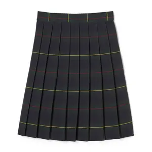 French Toast School Uniform Girls Below The Knee Plaid Pleated Skirt-Adult-GREEN PLAID-W02