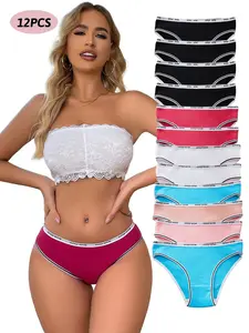 DORSU Multicolor Cute Comfort Stretch Thongs Panty Womens Underwear Panty Cotton Briefs Panty Multipack Ladies Panty Breathable Cotton Pants Comfy Hipster Briefs sports for Women Womenswear Everyday Lingerie Elegance Style underwear for women thong