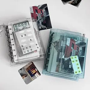 The New Transparent A7 Three-fold Hand Ledger Loose-leaf Detachable Student Portable Notes Diary Hand Ledger