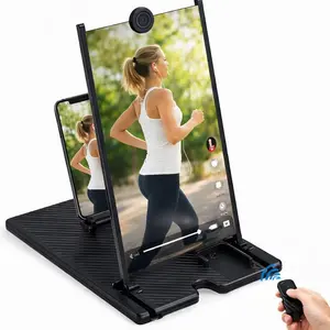 Universal Mobile Phone Screen Amplifier 9 Inches 3D HD Stand Bracket Holder Portable with Remote Control for Enhanced Viewing Travel-Friendly