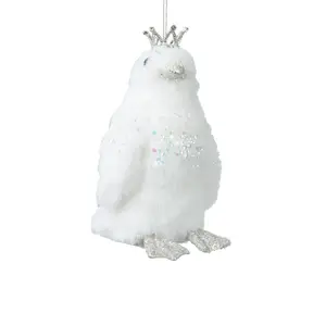 Royal White Penguin Ornament