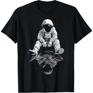 Cotton Graphic Tees Streetwear Gifts  Astronaut Graphic Illustration Astronaut T-Shirt