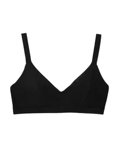 Organic Cotton Triangle Soft Bra in Carbon