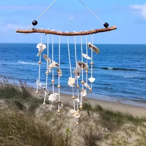 Boho Beach Vibes | Natural Seashell Wind Chime Hangable Decoration Hanging Ornaments Gift Nature Outdoors