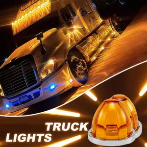 2PCS LED Watermelon Lights Truck Car Side Marker Light pick up Truck Clearance Lamp Turn Signal Indicator Lamp for Lorry Trailer