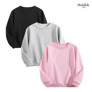 Holafish Girls' Casual Sweatshirt Toddler Kids Crewneck Sweatshirt Long Sleeve Unisex Comfy Casual Top Cute Soft Everyday Wear for Play and School,Spring Outfits