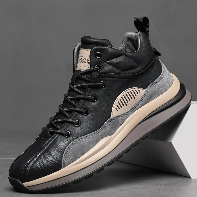 Men's Low-Top Casual Sneakers - PU Upper, Rubber & Ultra-Fiber Soft Thin Sole, Round Toe, Low-Cut Design, Lightweight Lace-Up Shoes for All-Seasons Casual Daily Wear