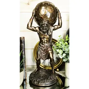 Ebros Greek God Primordial Titan Atlas Holding The World Globe Statue 11.75"Tall