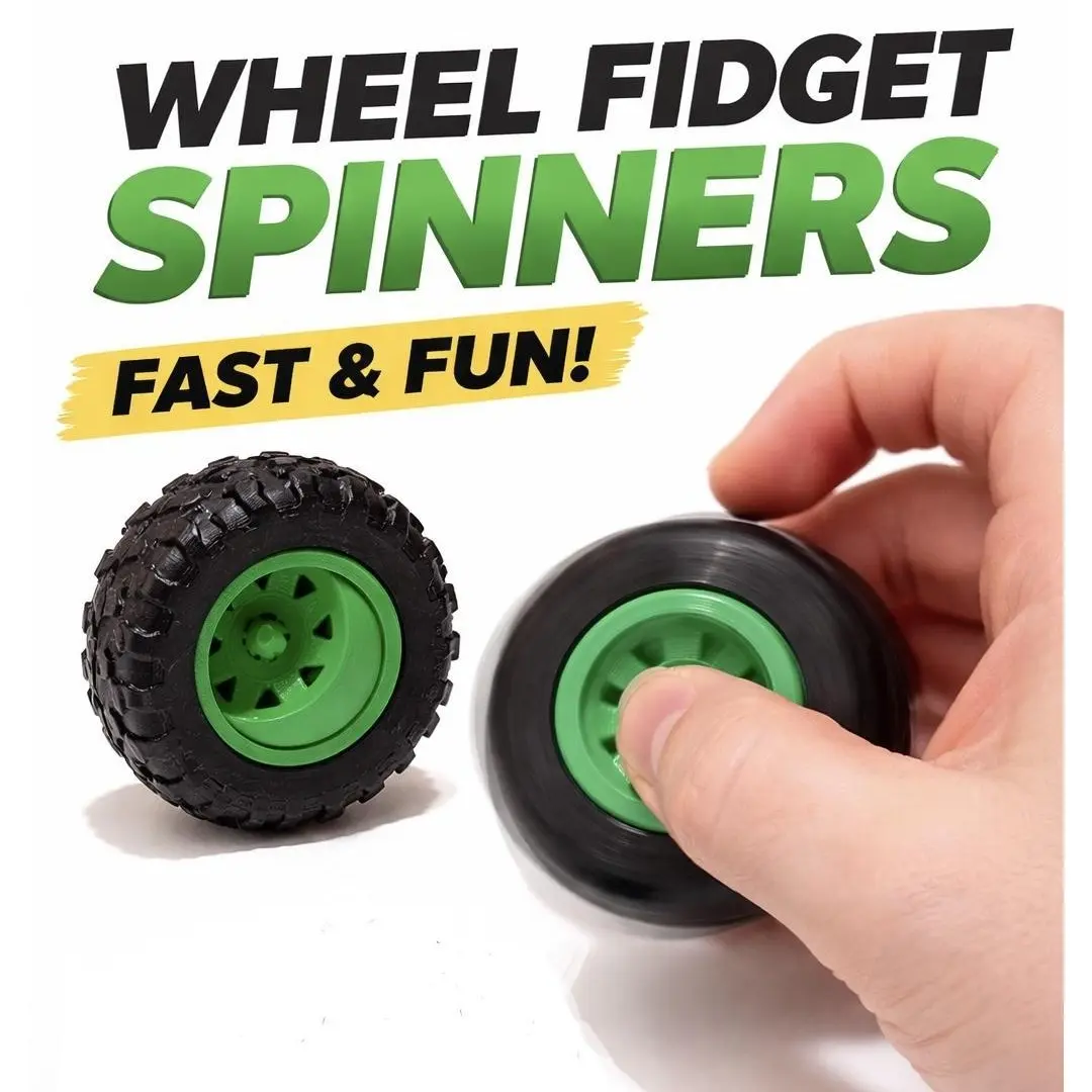 Offroad Theme Tire Gyro Spinner Desk Paper Weight - Cool Gift for Car Guys - 3D Printed in USA