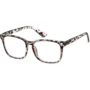 Nearsighted Myopia Glasses for Men Women, Blue Light Distance Glasses with Spring Hinge