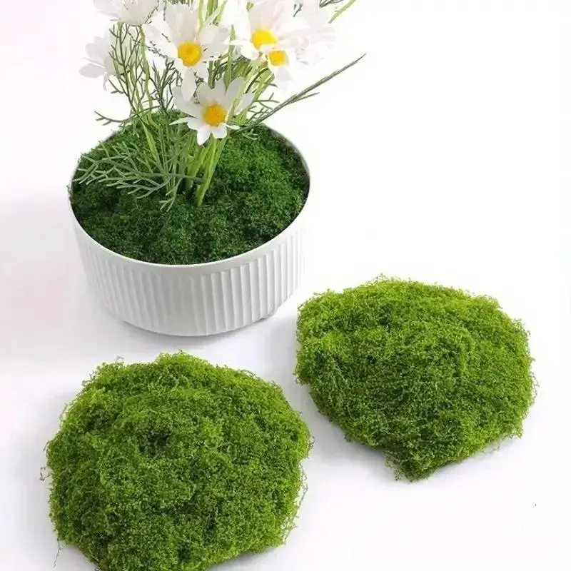 Artificial Moss Grass Turf Decoration, 1 Set Faux Greenery for DIY Bonsai & Micro Landscape, Decorative Artificial Potted Plant for Home, Garden, Party and Wedding, Artificial Shrubs, Artificial Plants, Artificial Fake Plants