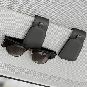 LMMAKE Premium Car Visor Sunglass Holder Ultra Strong Magnetic Closure Scratch Resistant Leather Interior Eliminates Clutter Protects Eyewear Ideal for Long Drives Rental Cars & Fleet Vehicles