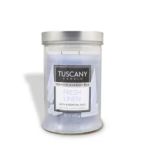 Fresh Linen Long-Lasting Scented Jar Candle (18 oz)