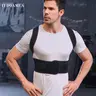 IYDoaMea Unisex Posture Corrector Back Support Belt - X-Shaped Posture Straps, Breathable Soft Fabric, Adjustable Slip On Straightener, Fits All Body Types, Fits Waists 24.4"-49.6", Free Size Exchange, Machine Washable Protective Gear (Order 1 Size Up)