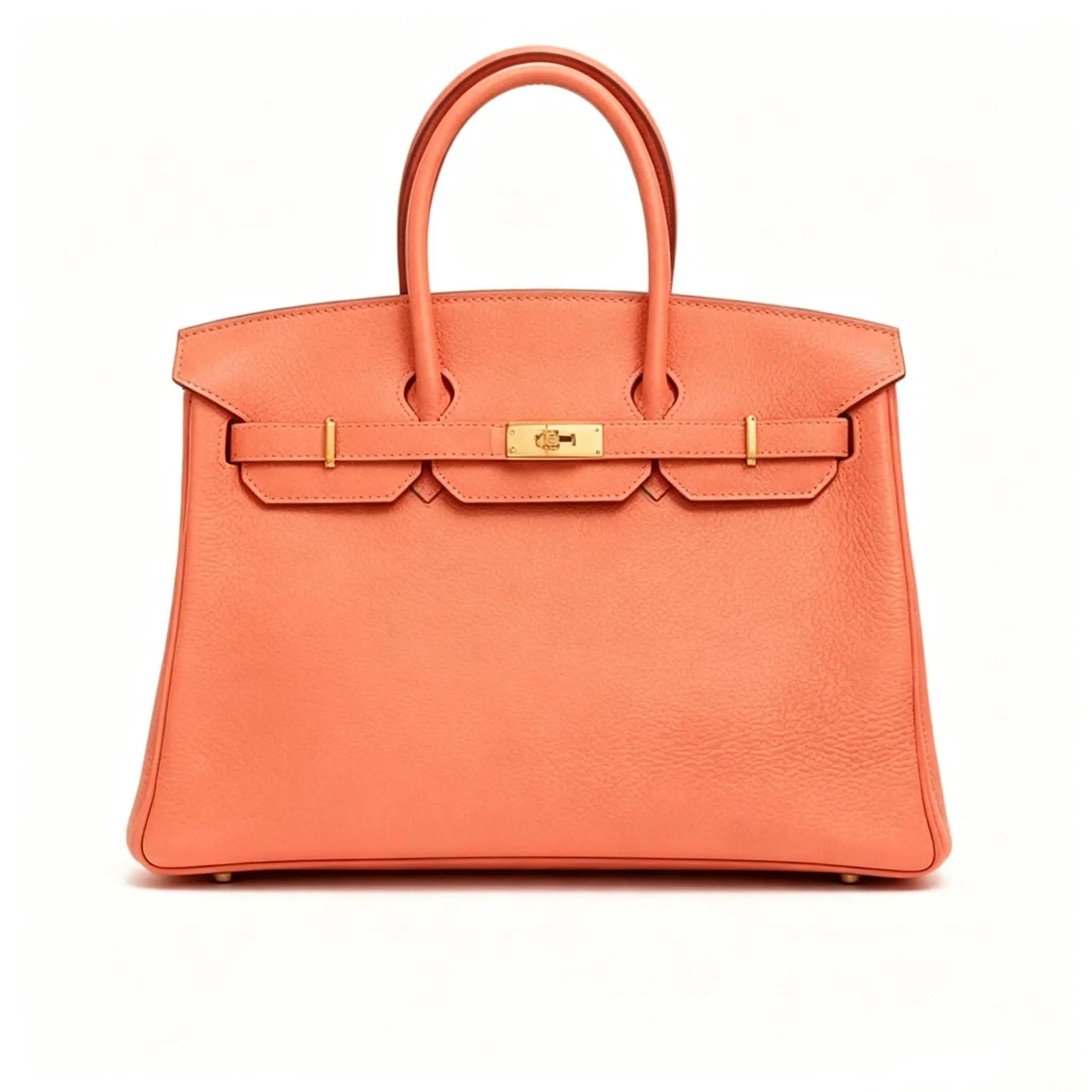 Pre-owned HERMÈS . Shoulder Bags Birkin 35 Togo Leather Gold Hardware Handbag