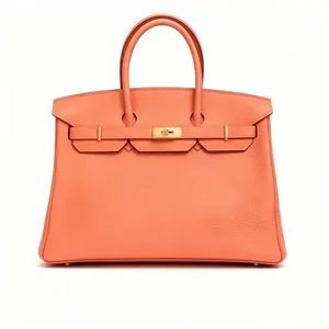 Pre-owned HERMÈS . Shoulder Bags Birkin 35 Togo Leather Gold Hardware Handbag