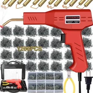 Plastic Welder, 1200PCS Staples, Plastic Welding Kit, Must Have for DIYers, Instant On/Off, Welder Kit, Bumper Repair, Portable Toolbox (Red)