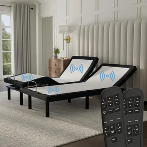 Blissful Nights Split King E4 Adjustable Bed Base Frame with Zero Gravity, Massage, Anti-Snore, Dual USB Charging, under Bed Nightlight