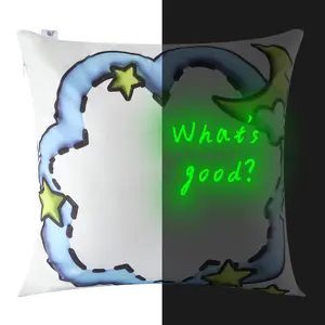 Glow & Doodle Pillowcase – Turn your flashlight into a magic pen!  Draw, write, erase & glow in the dark micro fiber comforter | Ships from USA