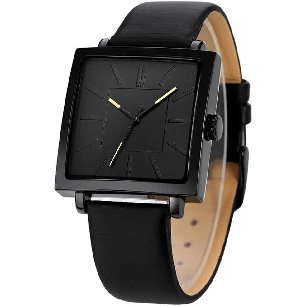 Women's  Leather Watch - Quartz Wrist Watch for Small Wrists, Thin Design
