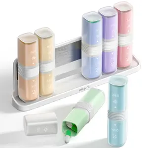 Magnetic Weekly Pill Organizer 2 Times a Day, AM PM Pill Box 7 Day, Removable Large Twice Medicine Pill Case, Medication Container Holder for Vitamins and Supplements, Rainbow