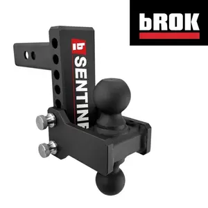 BROK Class III Adjustable Dual Ball Mount - Fits 2" Receivers, 6" Drop, 10,000lb Weight Capacity