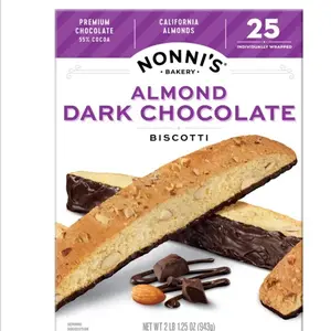 Nonni’s Biscotti, Almond Dark Chocolate, 1.34 oz, 25-count