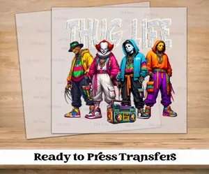 Thug Life Halloween DTF Tshirt Transfer