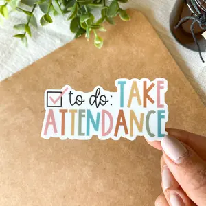 Take Attendance Teacher Sticker Personal Organizer Book Stationery Office Supplies