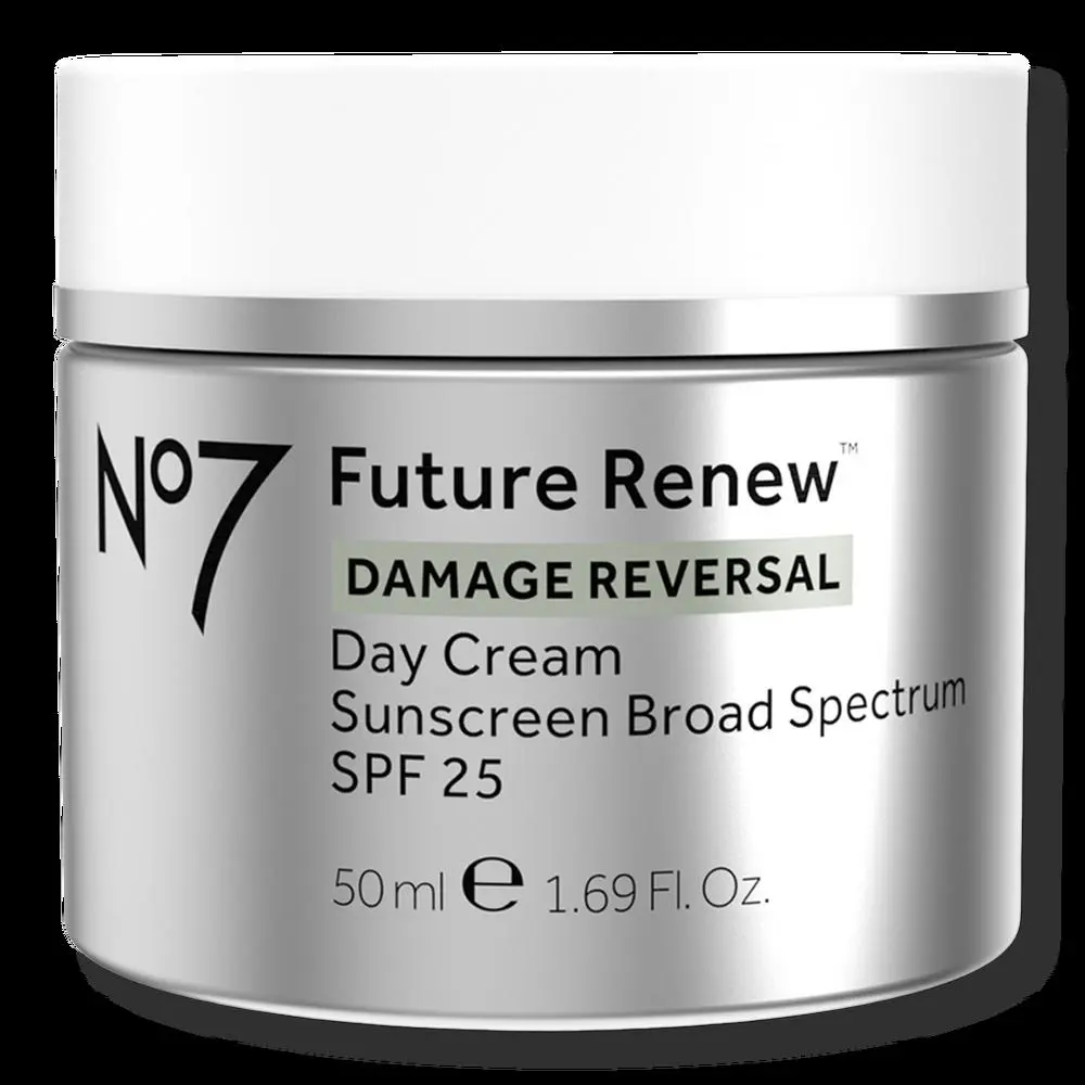 No7 Future Renew Day Cream SPF 25, Face Moisturizer for Mature Skin 1.69 Fl Oz / 50ml with Peptides, Niacinamide, Hyaluronic Acid, Shea Butter and Vitamin E