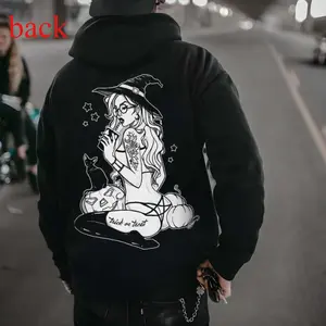 TRICK ON TREAT Naked Lady with Tattoo hoodie, baddie,  biker, hoodie, trendy, top, crewneck, aesthetic, gift for him, her, vintage, womenswear, menswear