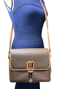 Pre-owned Celine Leather Crossbody Bags Macadam Medium Crossbody Bag Vintage