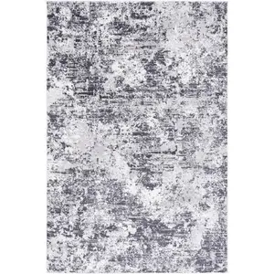 SAFAVIEH Amelia Collection Accent Rug - 3' X 5', Charcoal & Ivory, Modern Abstract Design, Non-Shedding & Easy Care, Ideal for High Traffic Areas in Living Room, Bedroom, Dining (ALA705H-3) SAFAVIEH