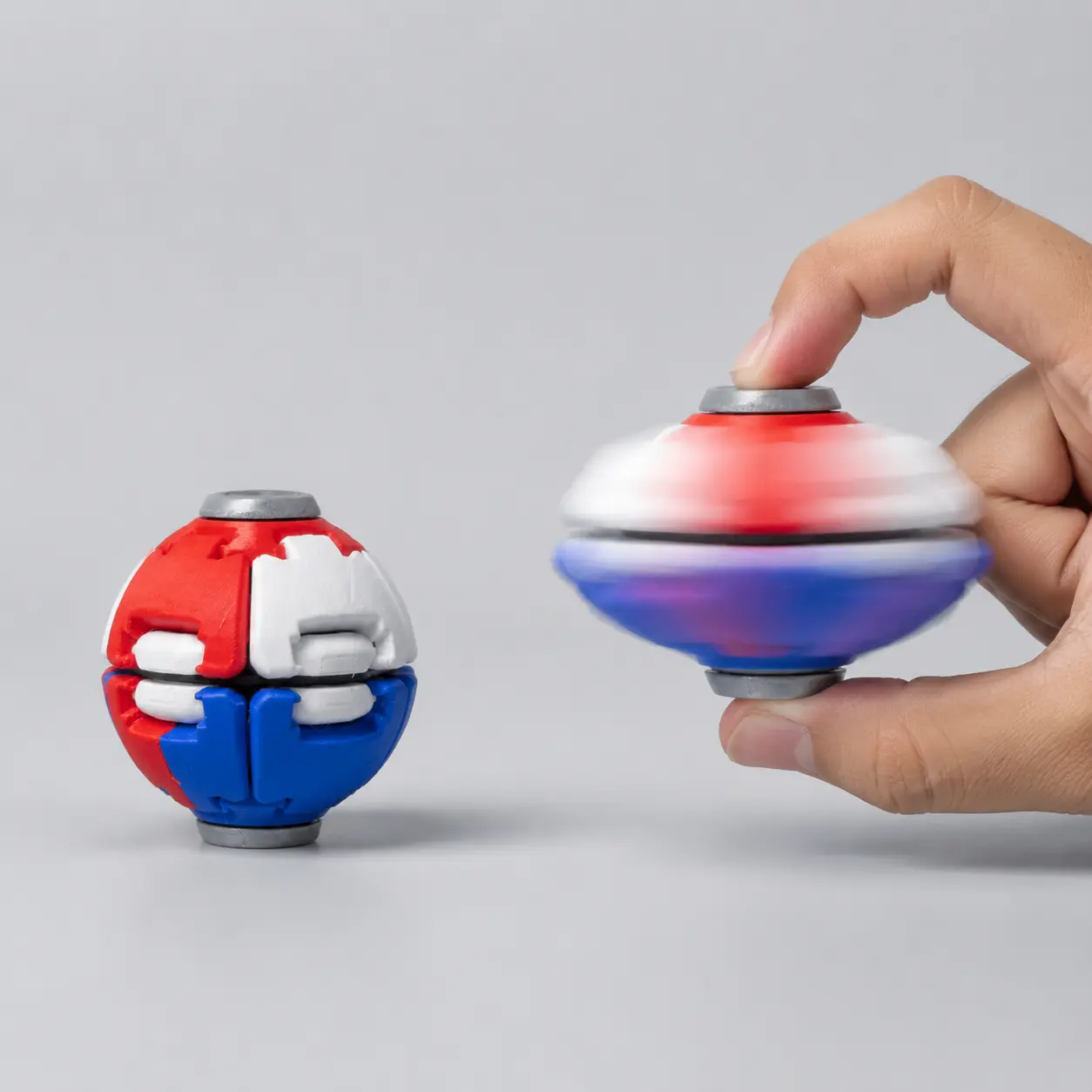 Press-to-Spin Liberty Heroes Sphere - 3D Printed Stress Relief Item, Festive Party Bag Gift for Home & Party Supplies