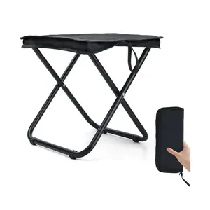 Portable Folding Stool with Adjustable Zipper, 1 Count Lightweight Foldable Stool, Outdoor Camping Furniture for Outdoor Camping & Fishing