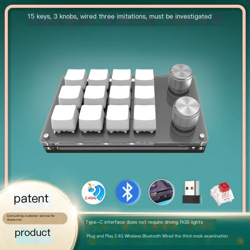 Wired Mechanical Keypad with Knob Controls